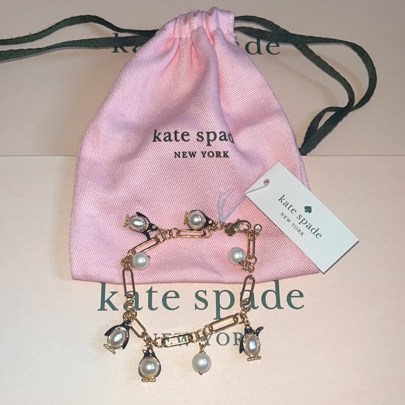 ♠️kate spade Arctic Friends Penguin Charm Bracelet, NWT - Picture 10 of 11